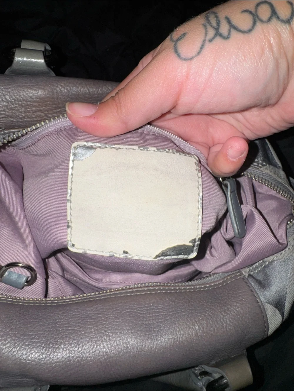 Coach Jacquard Signature Satchel in Gray and Taupe Leather